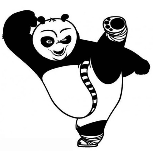 Adesivo vinile kung panda - adesivo,