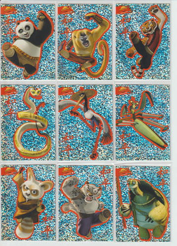 Adesivi kung panda sparkly - fu,