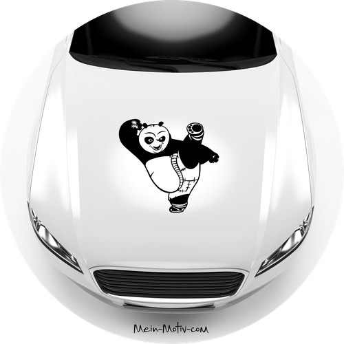 Adesivo auto kung panda - kung, fu